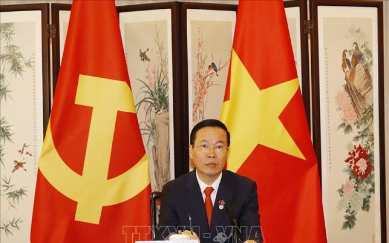 Thường trực Ban Bí thư hội đàm trực tuyến với Bí thư Thành ủy Bắc Kinh (Trung Quốc) Thái Kỳ