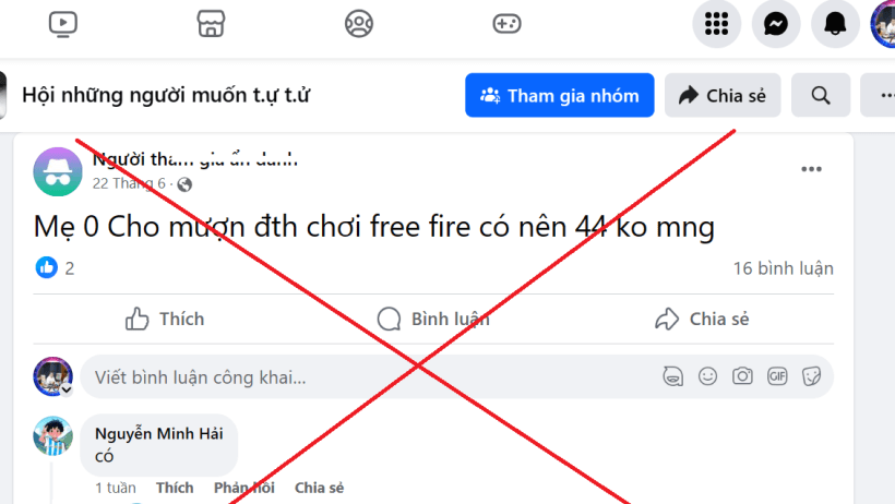 Ẩn hoạ từ những hội nhóm tiêu cực trên mạng xã hội