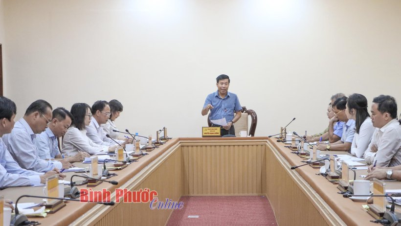 Bí thư Tỉnh ủy Nguyễn Mạnh Cường làm việc với các cơ quan, đơn vị về nội dung thực hiện Quyết định 999 của Tỉnh ủy