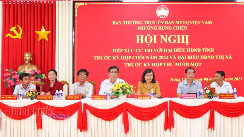 Đại biểu HĐND tỉnh tiếp xúc cử tri Bình Long, Chơn Thành