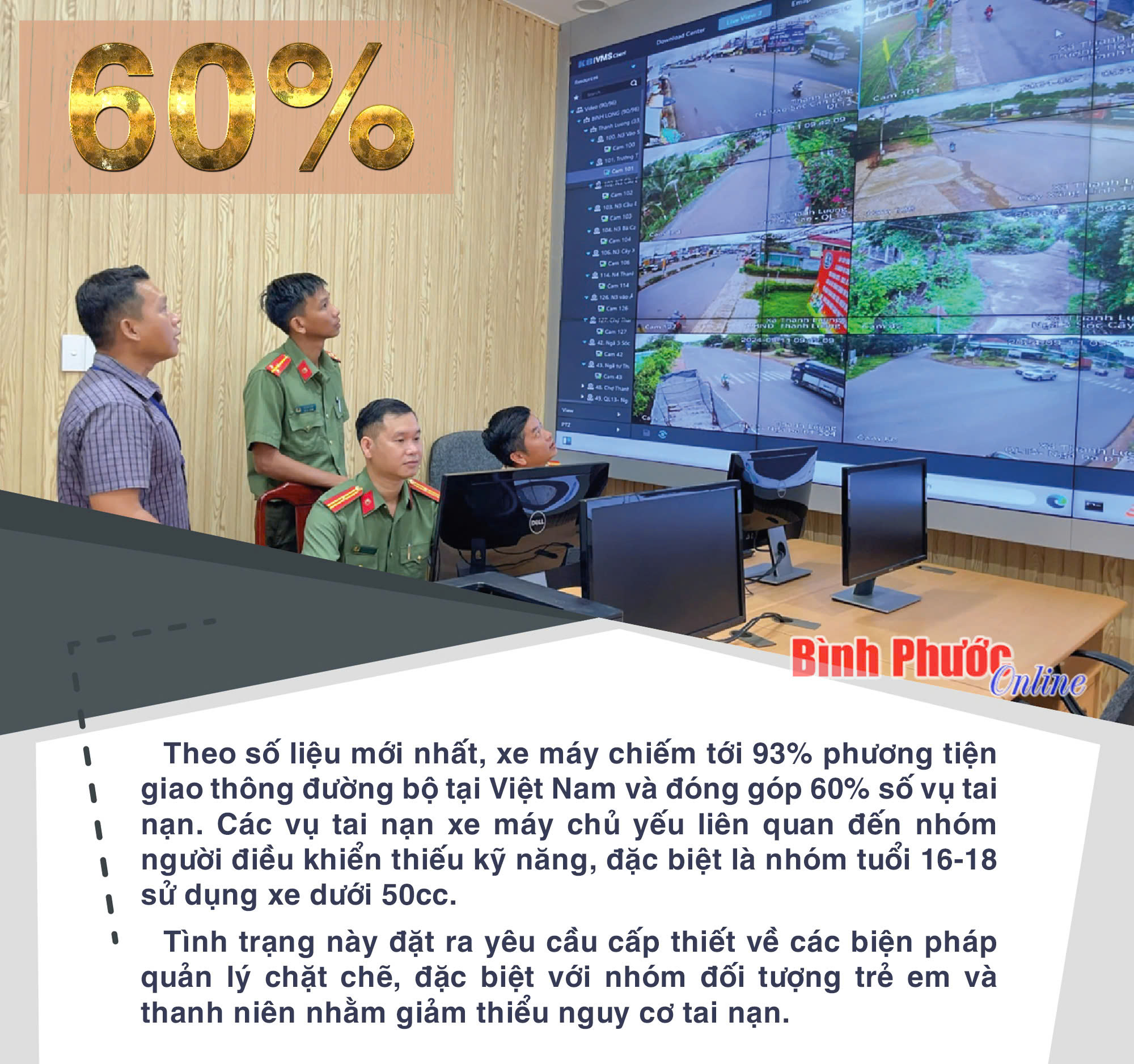 60% số vụ tai nạn giao thông liên quan đến xe máy