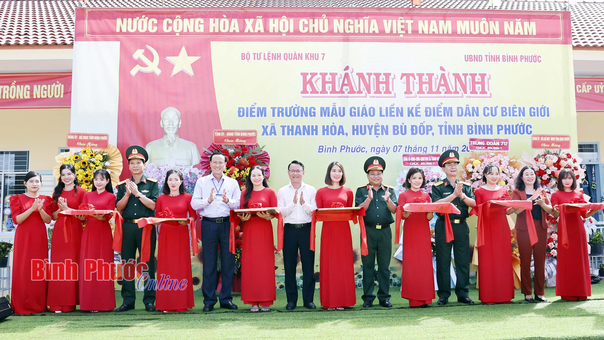 Khánh thành điểm trường mẫu giáo tại điểm dân cư biên giới Thanh Hòa