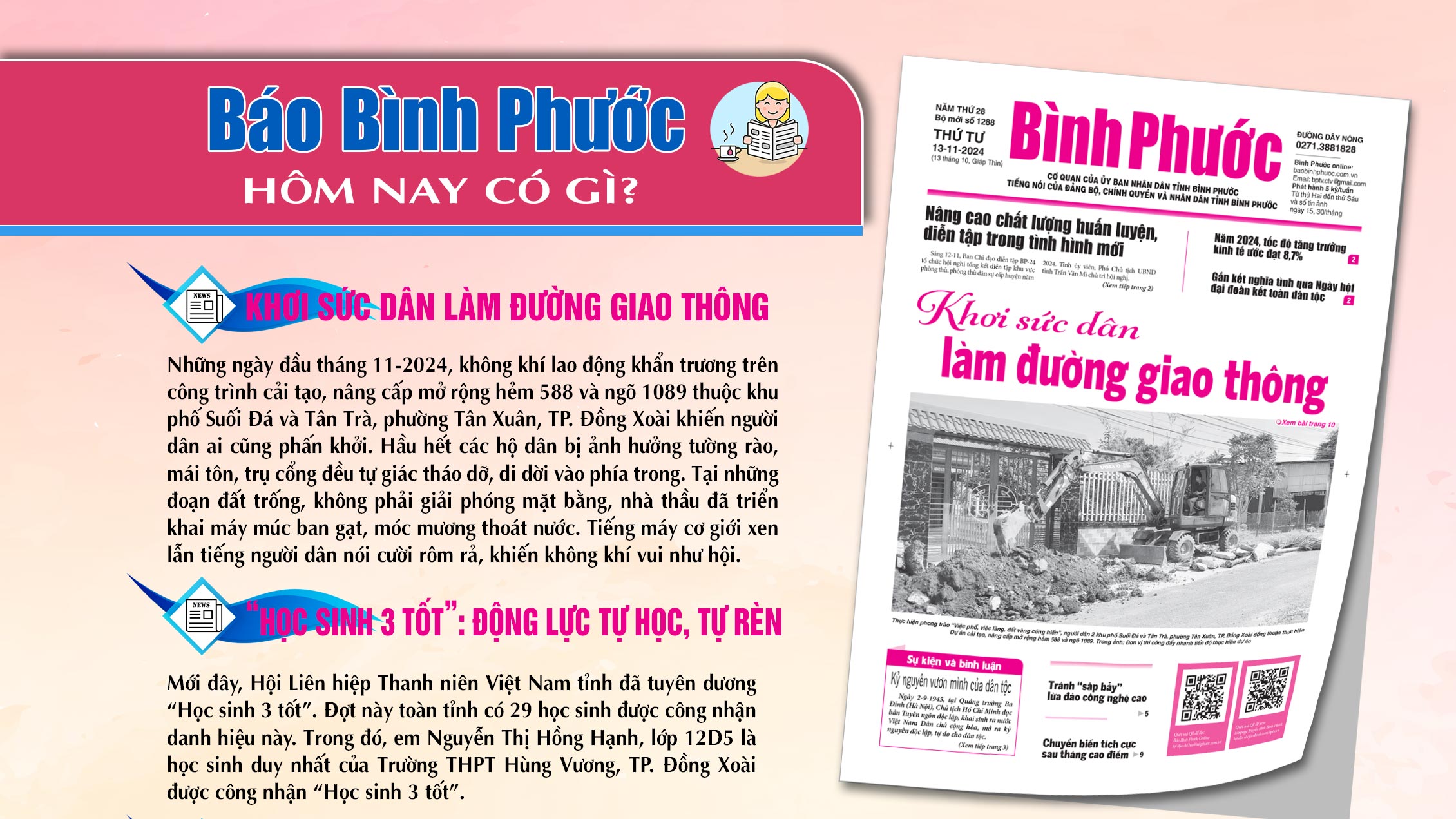 Kính mời độc giả đón đọc báo in Bình Phước hôm nay 13-11-2024
