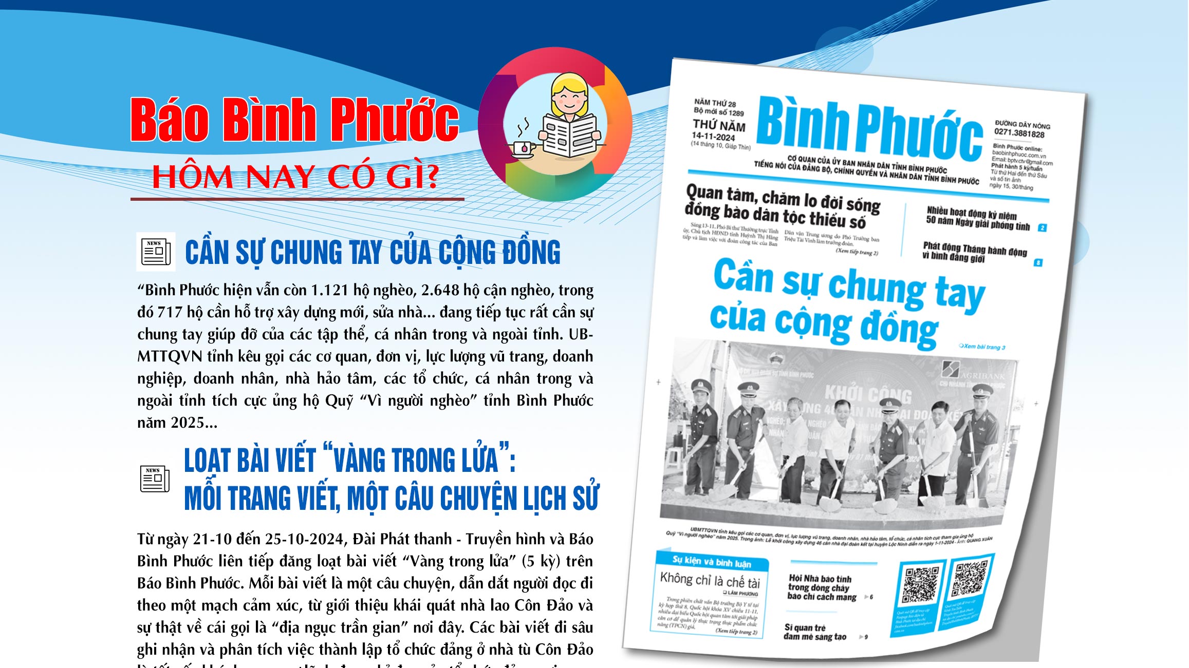 Kính mời độc giả đón đọc báo in Bình Phước hôm nay 14-11-2024