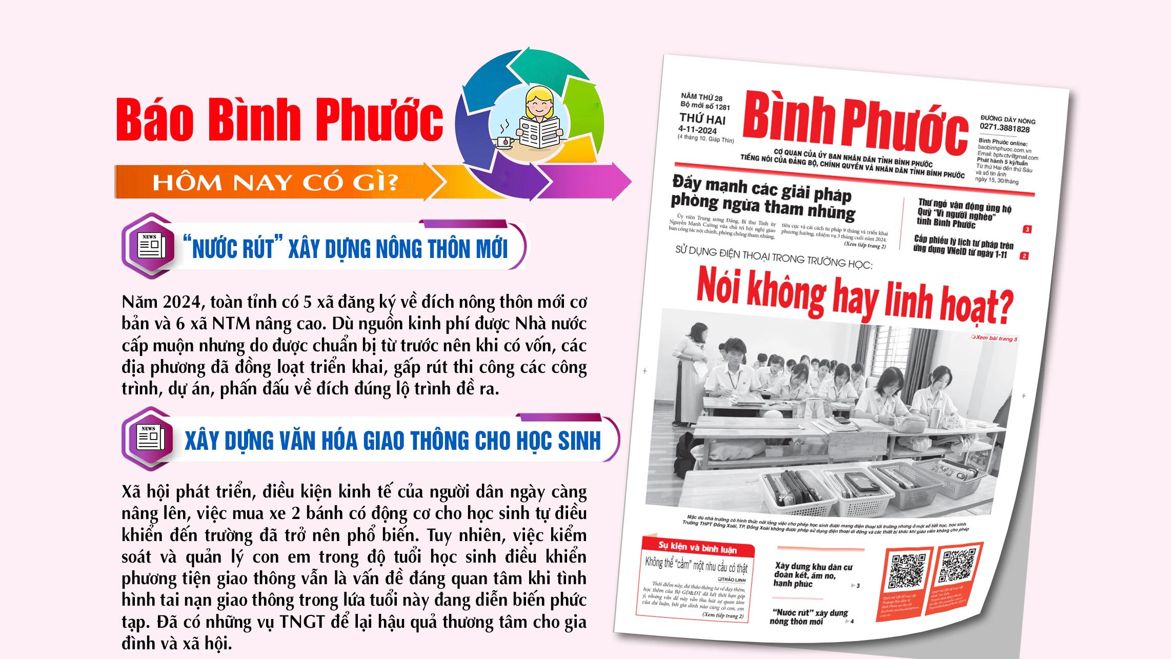 Kính mời độc giả đón đọc báo in Bình Phước hôm nay 4-11-2024