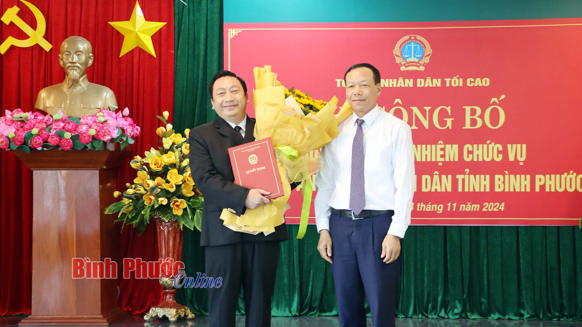 Ông Đặng An Thanh được bổ nhiệm giữ chức Chánh án Tòa án nhân dân tỉnh Bình Phước