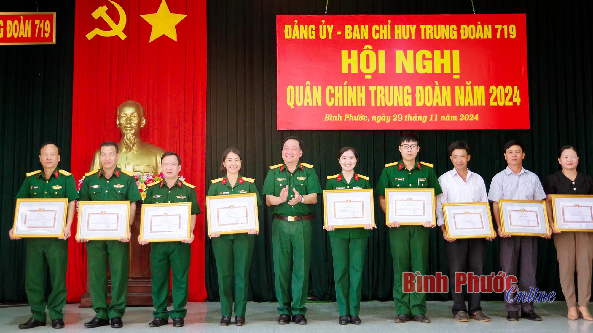 Trung đoàn 719 tổ chức hội nghị quân chính năm 2024