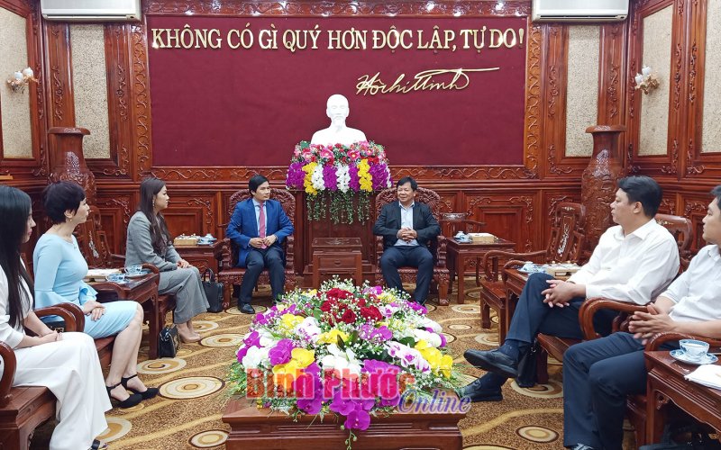 Hiệp hội doanh nghiệp Việt kiều tại châu Âu tìm hiểu cơ hội đầu tư tại tỉnh Bình Phước