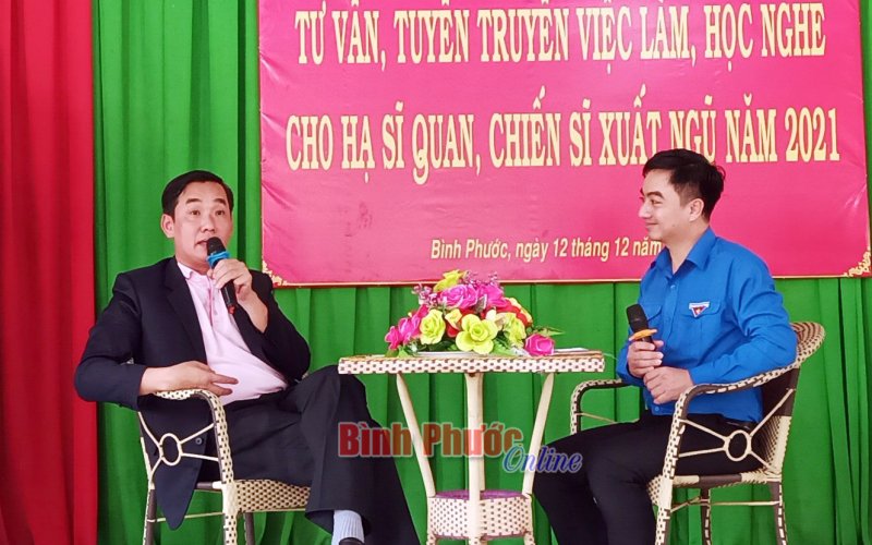 Tư vấn việc làm cho hạ sĩ quan, chiến sĩ xuất ngũ năm 2021