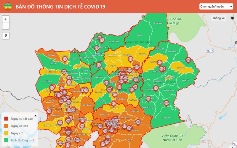 Bình Phước không còn huyện, xã cấp độ 4