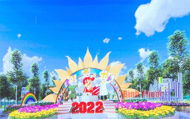 Đường hoa xuân Nhâm Dần 2022: “Bình Phước xuân hội nhập”