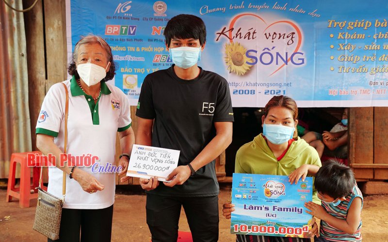 “Khát vọng sống” trợ giúp gia đình anh Điểu Thành 162 triệu đồng