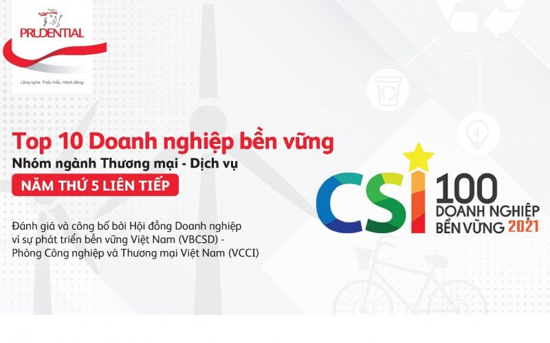 Prudential Việt Nam được vinh danh trong Top 10 doanh nghiệp bền vững
