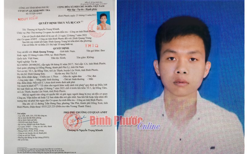 Truy nã đối tượng “tổ chức cho người khác xuất cảnh trái phép”