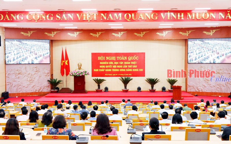 Bình Phước: Nghiên cứu, học tập, quán triệt và triển khai Nghị quyết Trung ương 6 khóa XIII