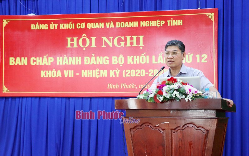 Đảng ủy Khối Cơ quan và Doanh nghiệp tỉnh Bình Phước thông tin thời sự lần 6 năm 2022