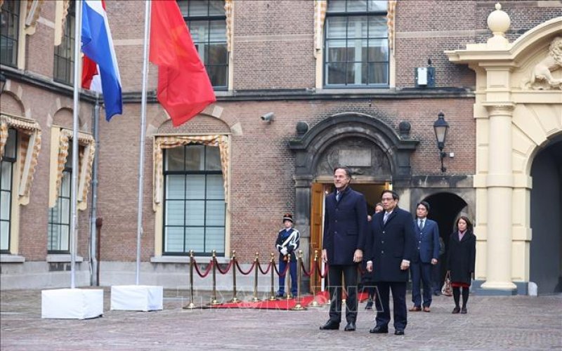 Lễ đón chính thức Thủ tướng Phạm Minh Chính thăm Vương quốc Hà Lan