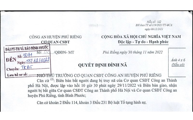 Quyết định đình nã