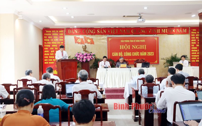 Văn phòng Tỉnh ủy Bình Phước đề ra 8 nhiệm vụ trọng tâm trong năm 2023