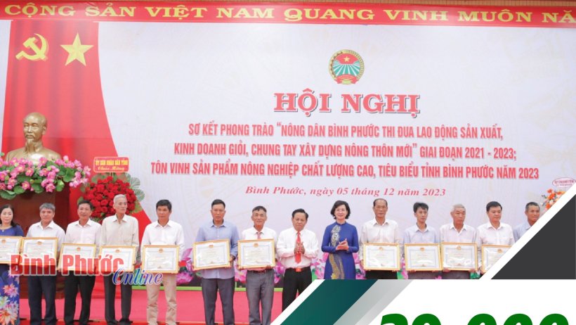 Bình Phước: Hằng năm trên 29.000 hộ đạt danh hiệu nông dân sản xuất - kinh doanh giỏi