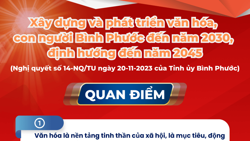 Bình Phước tập trung xây dựng và phát triển văn hóa, con người đến năm 2030, định hướng đến năm 2045