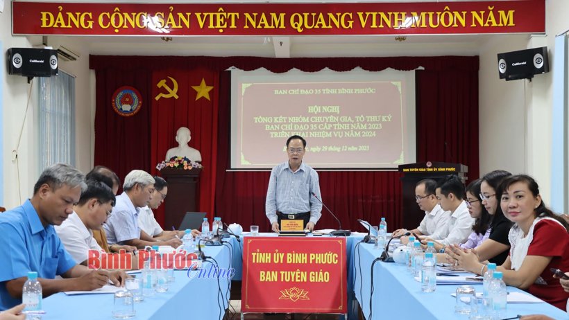 Tổng kết nhóm chuyên gia, tổ giúp việc Ban chỉ đạo 35 cấp tỉnh 