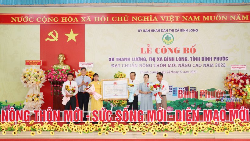 Xã Thanh Lương đạt chuẩn nông thôn mới nâng cao