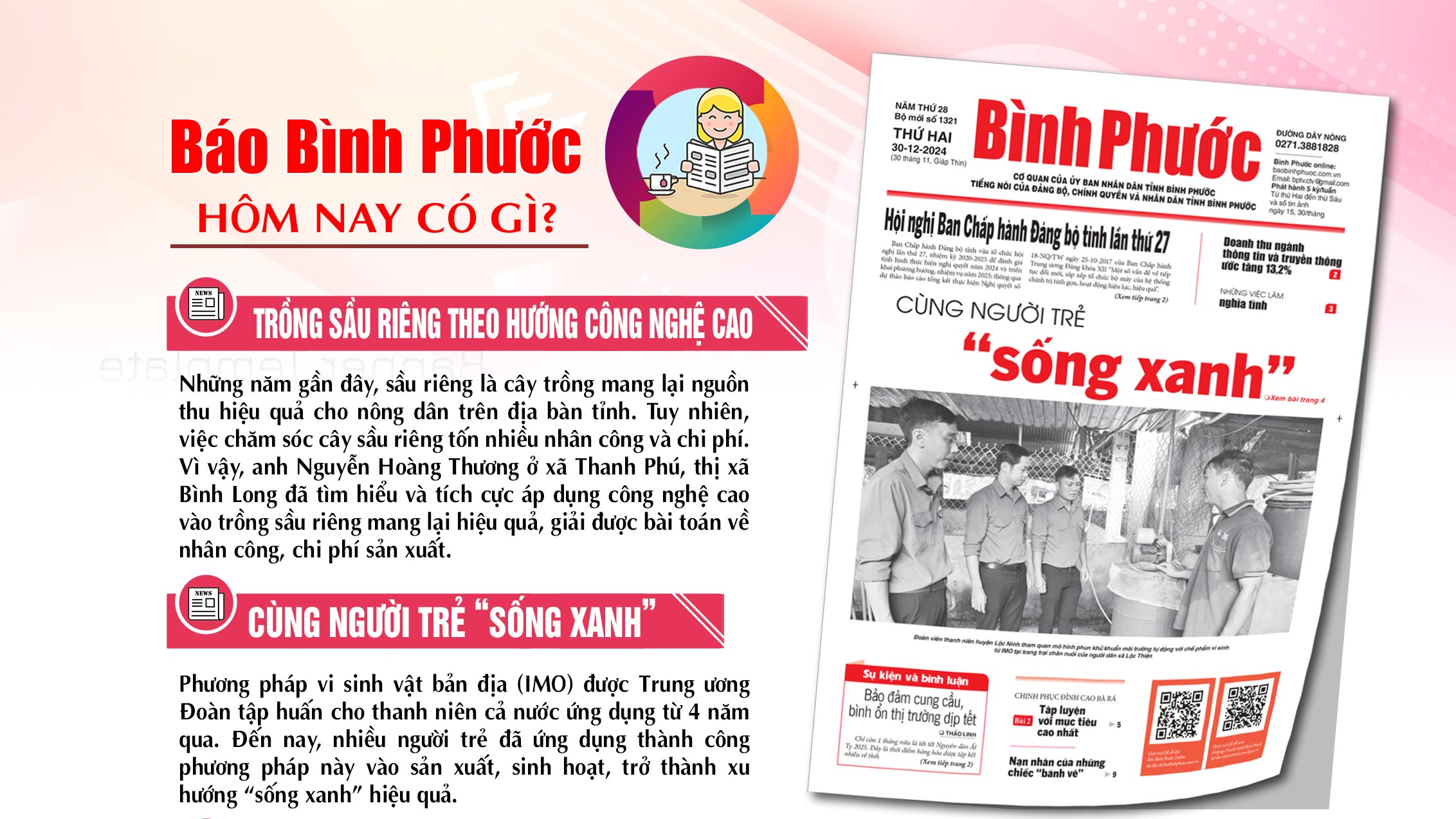 Kính mời độc giả đón đọc báo in Bình Phước hôm nay 30-12-2024