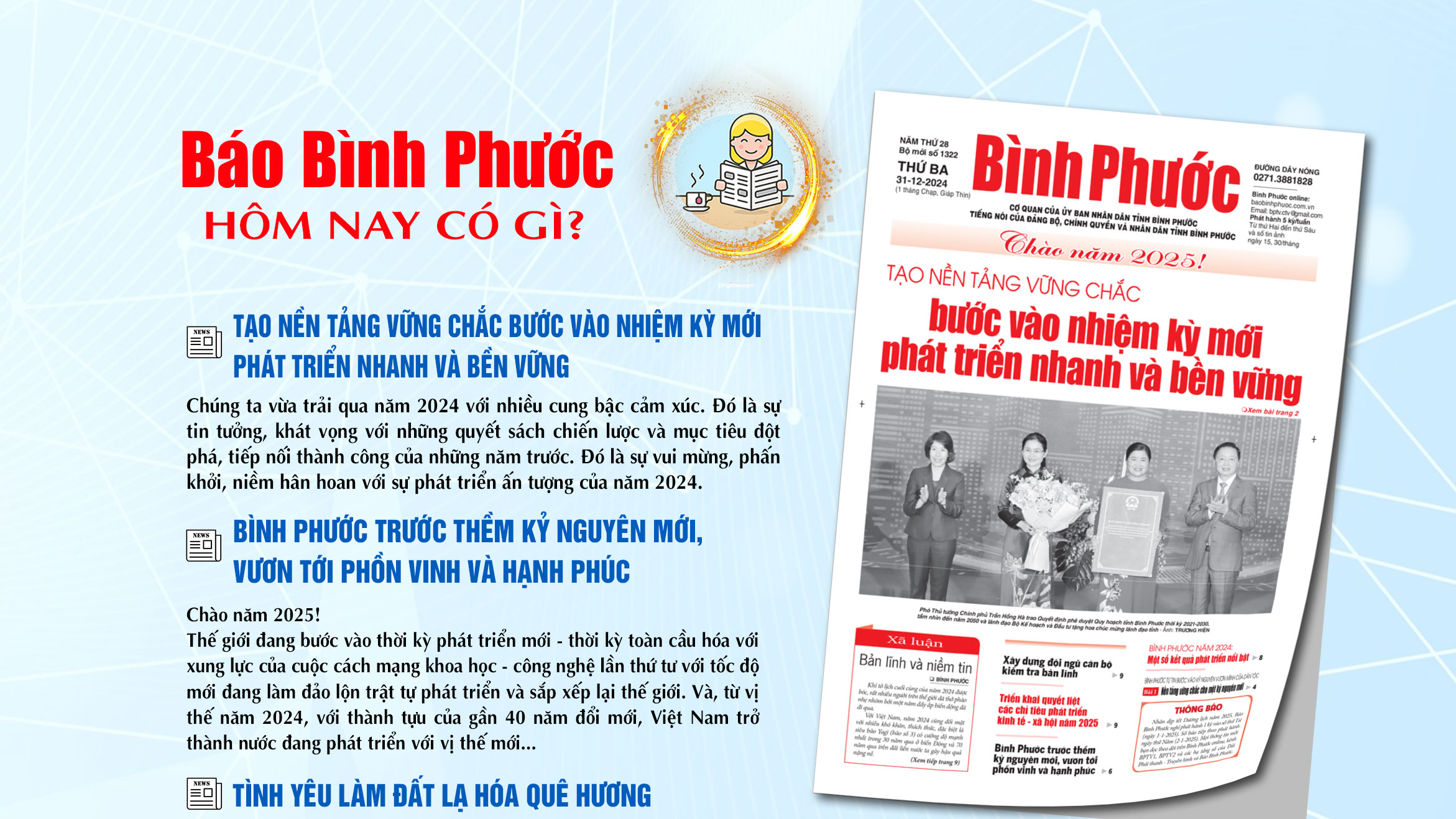 Kính mời độc giả đón đọc báo in Bình Phước hôm nay 31-12-2024