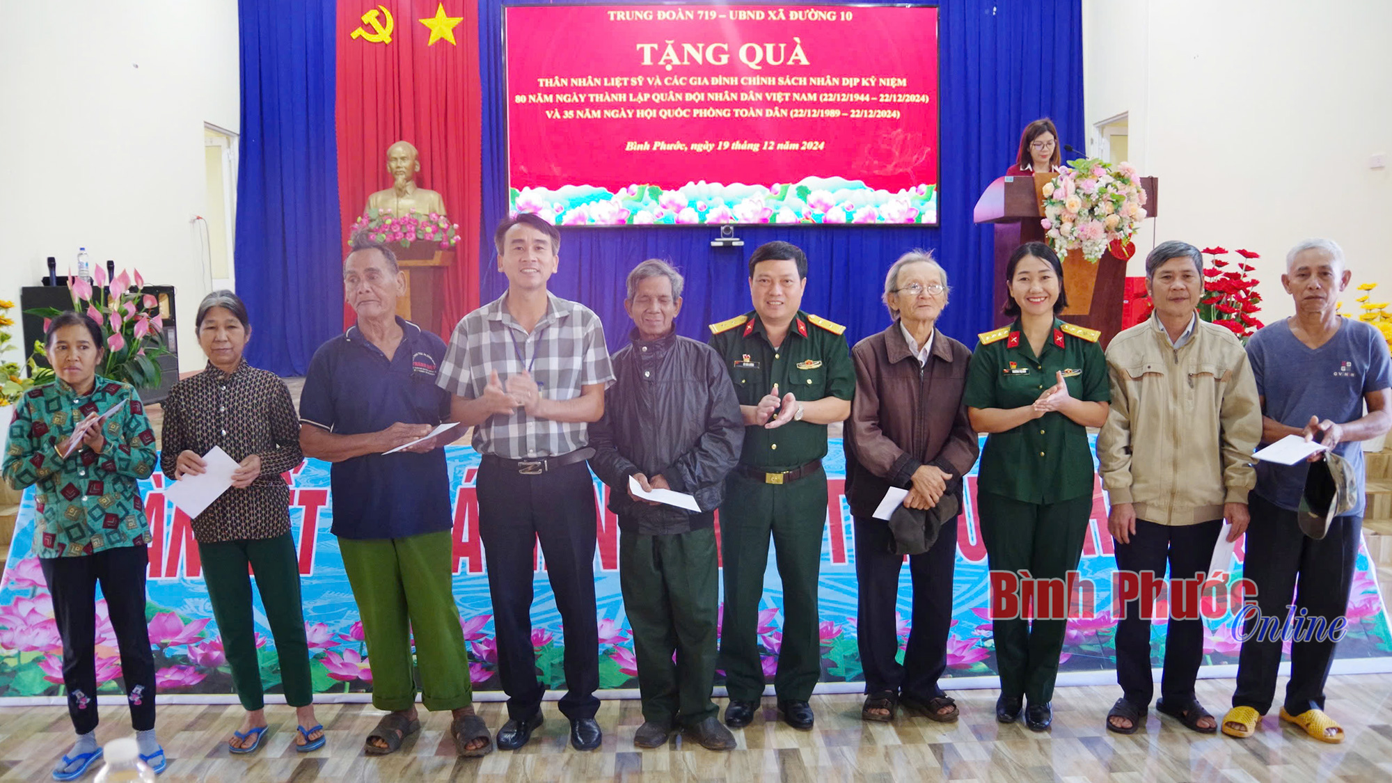 Trung đoàn 719 tri ân gia đình chính sách