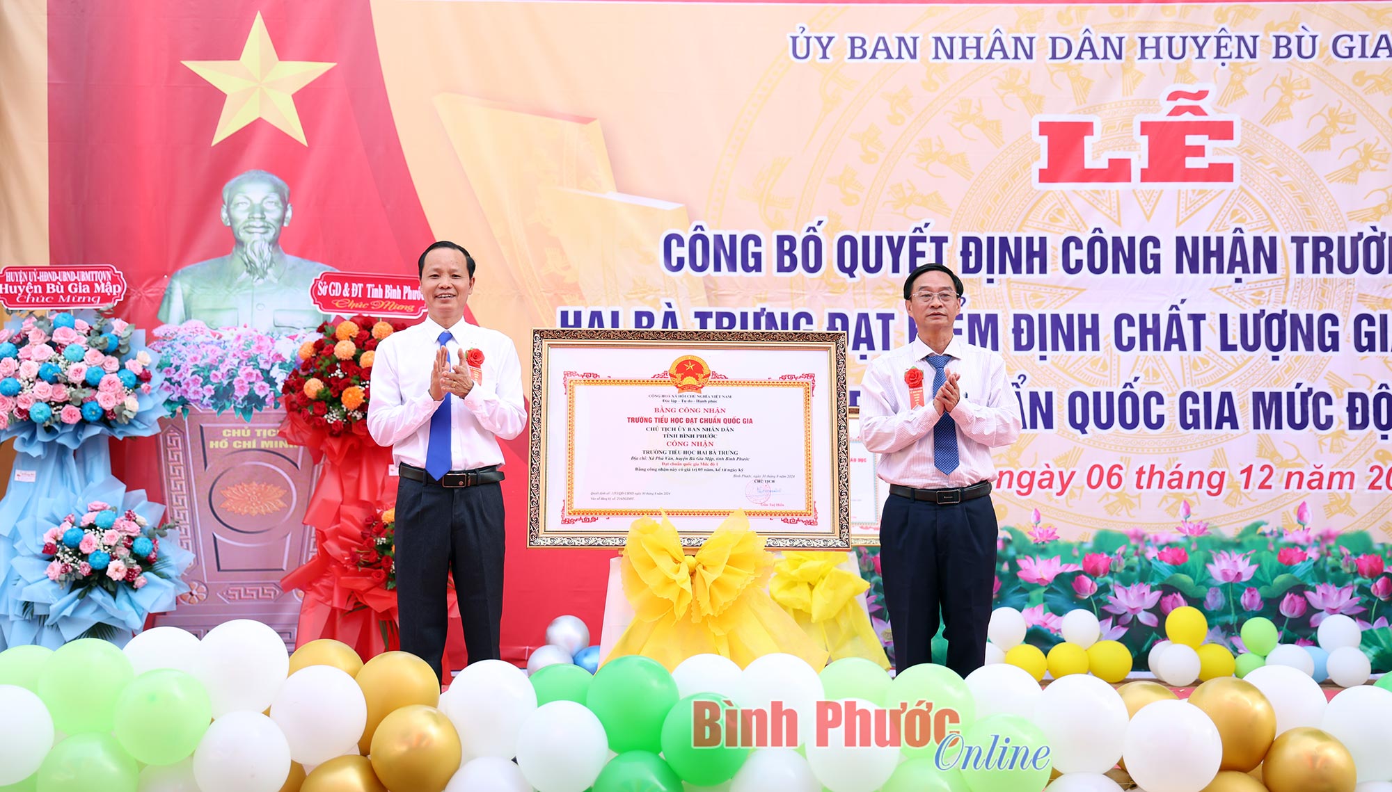 Trường Tiểu học Hai Bà Trưng đạt chuẩn quốc gia