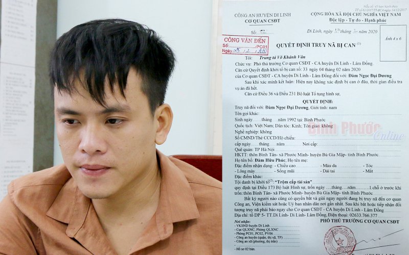Bắt đối tượng cuối cùng trong băng nhóm thuê ô tô từ Bình Phước sang Lâm Đồng trộm cắp