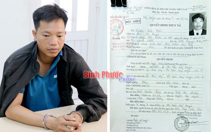 Công an Bình Phước bắt giữ đối tượng truy nã đặc biệt 