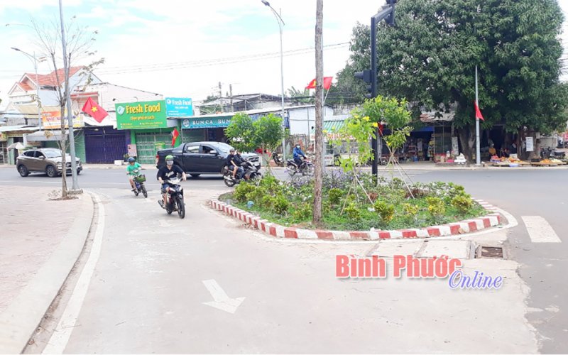 Đồng Xoài: Xây dựng các làn rẽ liên tục tại các nút giao thông