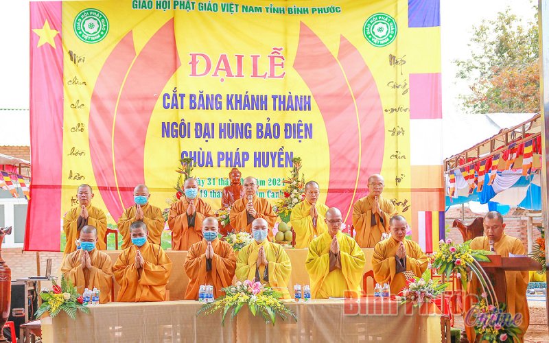 Khánh thành Chùa Pháp Huyền tại xã Tân Lợi, huyện Đồng Phú