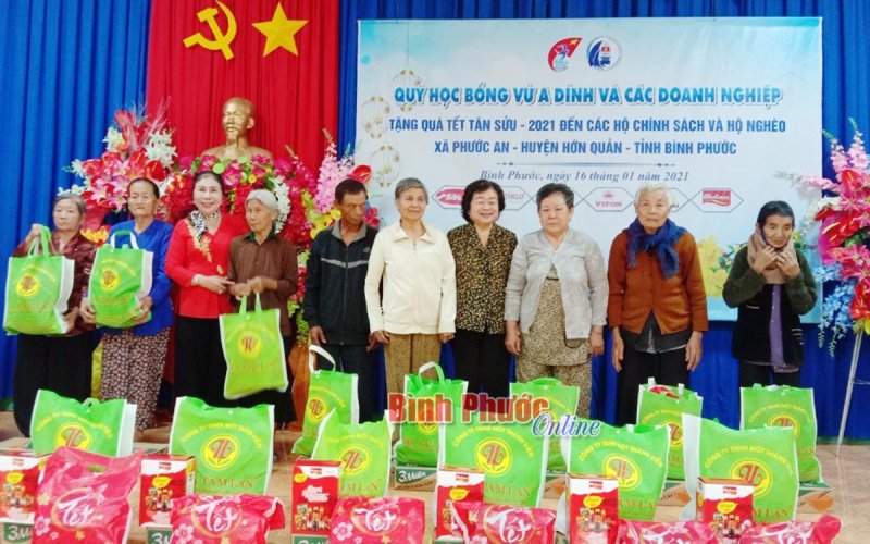 Nguyên Phó chủ tịch nước Trương Mỹ Hoa  tặng quà tết hộ nghèo, gia đình chính sách