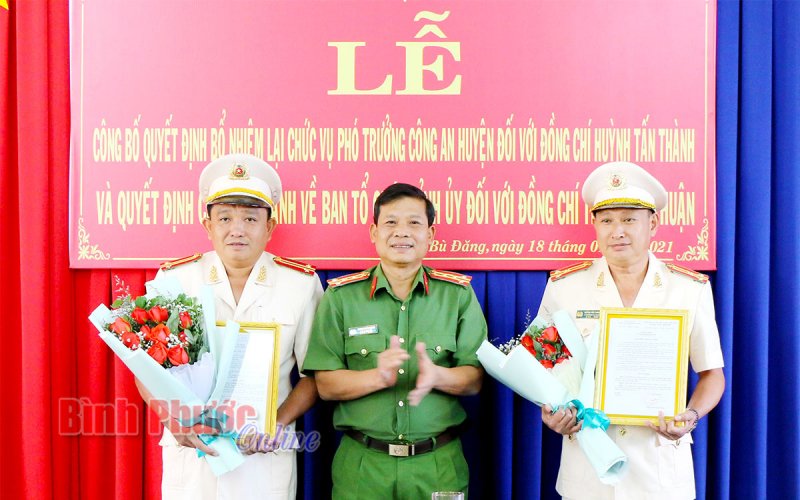 Phó trưởng Công an huyện Bù Đăng chuyển ngành sang Ban Tổ chức Tỉnh ủy Bình Phước