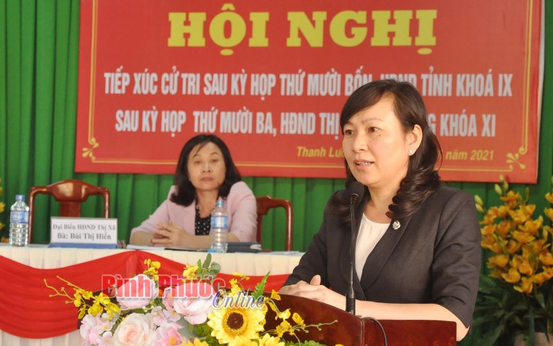 Tiếp xúc cử tri sau kỳ họp thứ 14, HĐND tỉnh khóa IX tại Bình Long