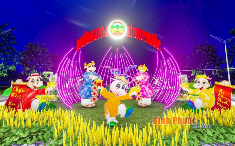 Xem xét phương án thiết kế “Đường hoa Xuân Tân Sửu 2021”