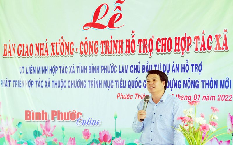 Bàn giao 5 công trình nhà xưởng chế biến nông sản hỗ trợ phát triển hợp tác xã
