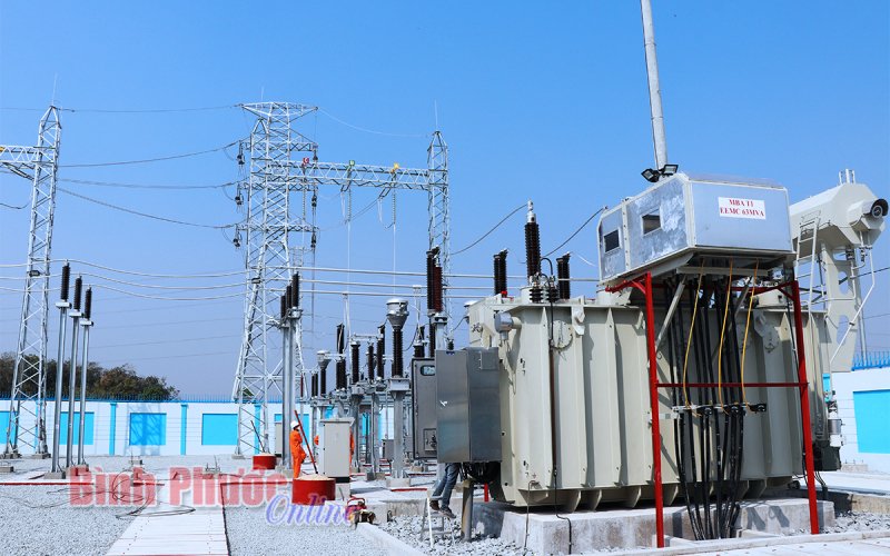 Đóng điện Trạm biến áp 110kV Becamex Bình Phước