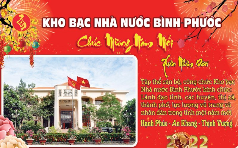 Kho bạc nhà nước Bình Phước chúc mừng năm mới 2022
