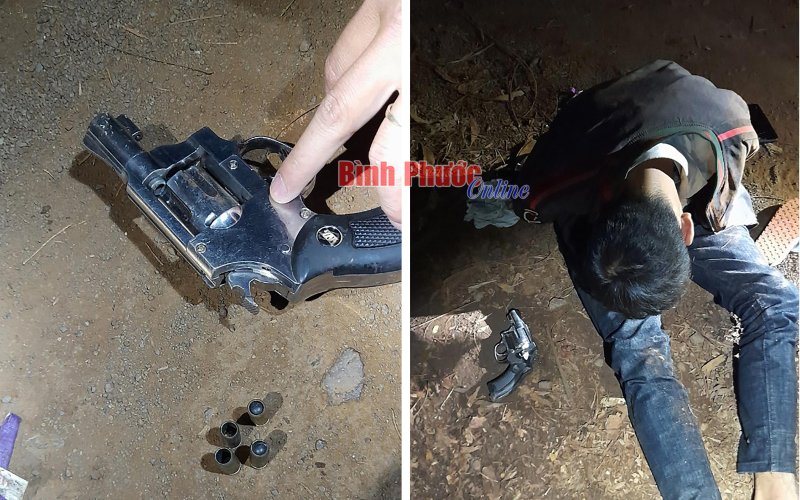 Bị truy đuổi, 2 đối tượng rút súng bắn trả