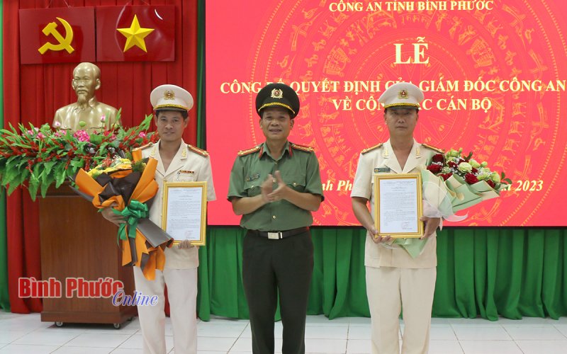 Công an tỉnh Bình Phước điều động và bổ nhiệm cán bộ