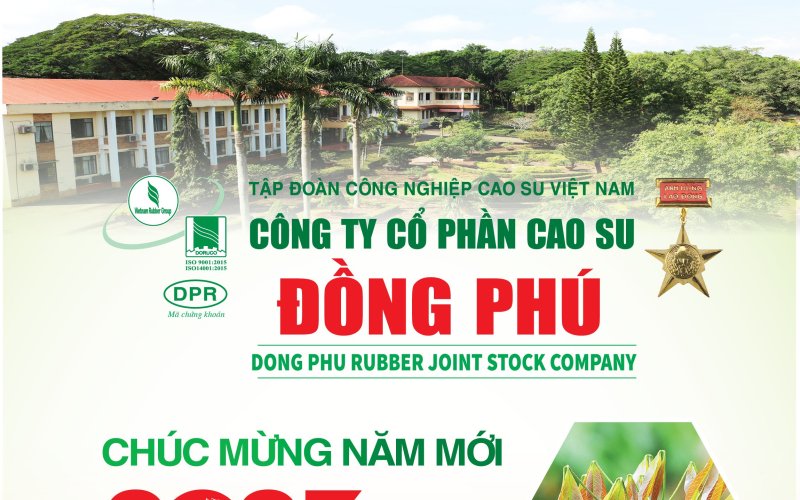 Công ty Cổ phần cao su Đồng Phú chúc mừng năm mới 2023