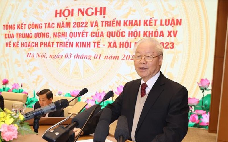 Tổng Bí thư: Tranh thủ thời cơ, thực hiện thắng lợi mục tiêu KT - XH năm 2023