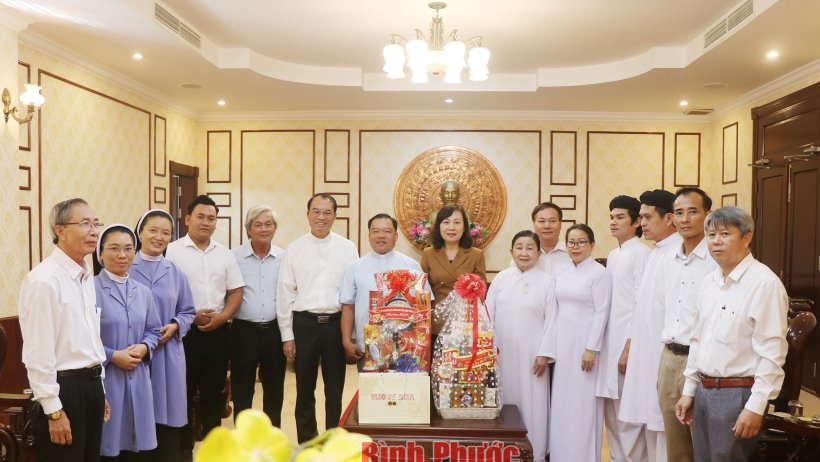 Đại diện các tôn giáo đến thăm và chúc tết Tỉnh ủy Bình Phước