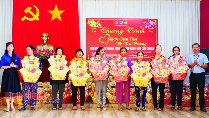 Tặng 70 phần quà tết cho thanh niên công nhân