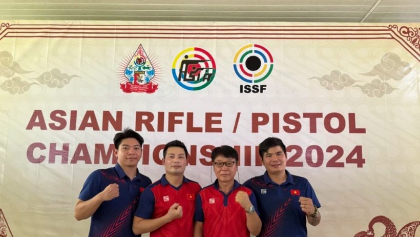 Việt Nam giành huy chương Bạc đồng đội nam súng ngắn bắn nhanh châu Á