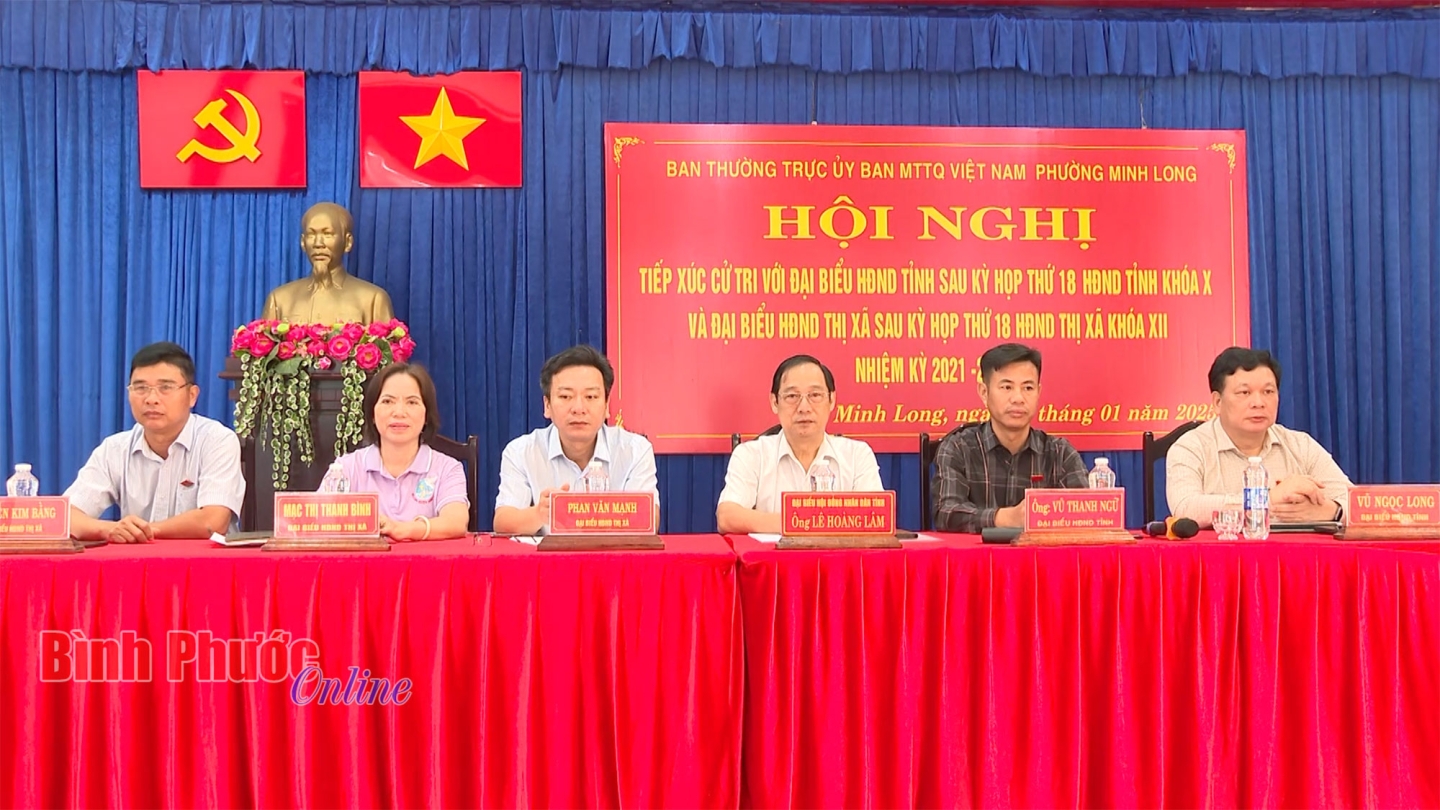 Đại biểu HĐND tỉnh tiếp xúc cử tri Chơn Thành, Bù Đăng